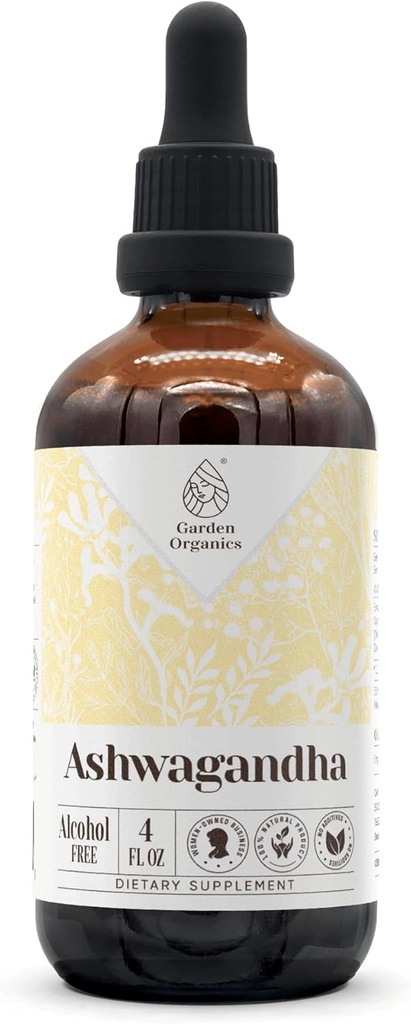 Ashwagandha alcoholvrije natuurlijke tinctuur Extract, Immuun systeem Booster, vloeibare druppels Gemaakt van 100% Ashwagandha (Withania somnifera) gedroogde wortel (4 fl oz)