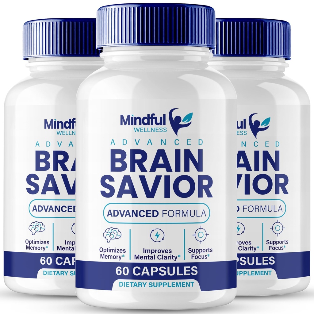 Cerveau Sauveur Suppléments Cerveau pour la mémoire et les capsules de focus, BrainSavior Formule avancée Brain Health Support - maximum de force Nootropics Brain-Savior Tous les avis de soutien naturel (3 Pack)