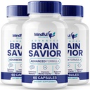 Cerveau Sauveur Suppléments Cerveau pour la mémoire et les capsules de focus, BrainSavior Formule avancée Brain Health Support - maximum de force Nootropics Brain-Savior Tous les avis de soutien naturel (3 Pack)