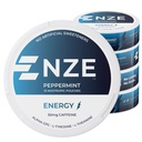NZE Cafeïne Nootrope Zakjes (Peppermint) - Energie zakjes met 50mg Cafeïne, Alpha GPC, L-Tyrosine & L-Theanine zonder suiker of kunstmatige zoetstoffen - 15 Nicotine Free Pouches Per Can - 5 Pack
