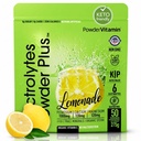 Electrolytes Powder Plus (50 porties), 0 Calorie Keto, 0 Suiker, Geen Maltodextrine,1000mg Kalium,120mg Calcium,120mg Magnesium, Hydratatiepoeder (50 porties, limonade)
