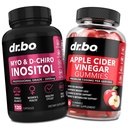Myo-Inositol & D-Chiro Inositol & ACV Gummies - 40:1 Ratio Hormone Balance for Women & Apple Cider Vinegar Gummies - Supplementen ter ondersteuning van de Menstruele Cycle & Vrouwelijke Gezondheid