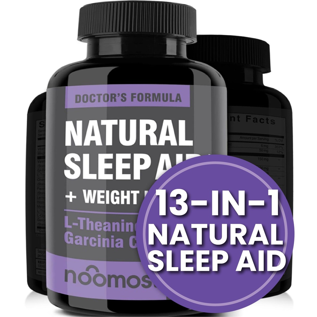 NooMost Natural Sleep Aid Supplements with Magnesium,L theanine & Garcinia Sleep Pillen for deep & Rustful Sleep for Adults