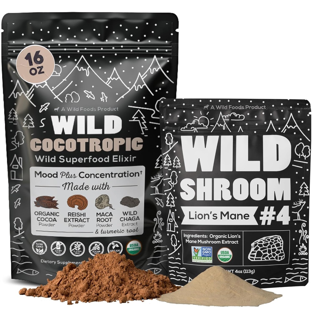 Cocotrope Biologische Paddestoel Cacao Mix (16oz) & Lion