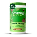 Verbazingwekkend gras Groenen Superfood Poeder: Groen poeder met spijsverteringsenzymen & Probiotica, Organische Spirulina, Chlorella, en Beetwortelpoeder, Chocolade, 60 Servers