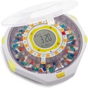 LiveFine Bluetooth Automatic Pill Dispenser, 28-dagen capaciteit, geluid & licht waarschuwingen, sleutel vergrendelen, LCD en gemakkelijk instellen op de LiveFine App voor