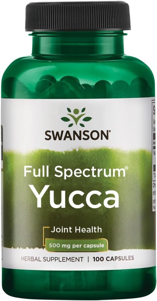 Swanson Premium Brand Full Specturm Yucca 500 Milligrams 100 Capsules