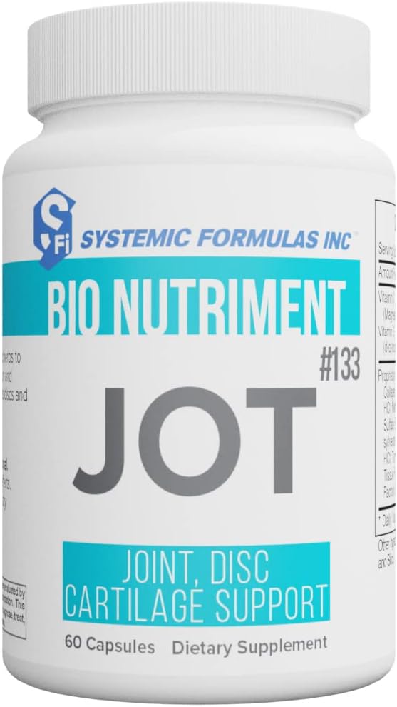 Systemische formules JOT  Ondersteunt Cartilage Integrity, Joint Health, Smeermiddel en Comfort en gezonde vorming van gewrichten, schijven en cartilage.