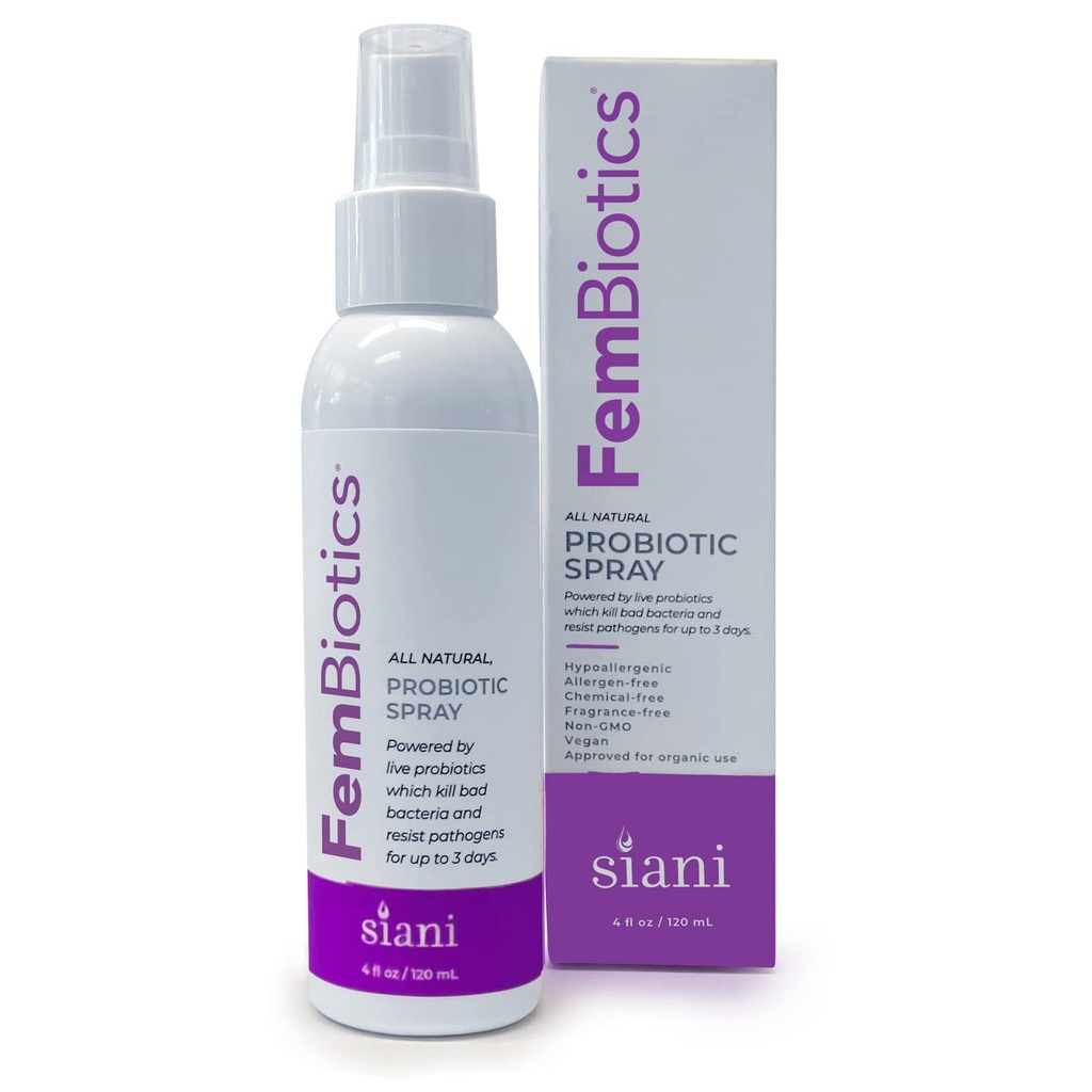 SIANI Fembiotics -Topical Probiotic Body Care for Women 4oz - Hypoallergeen, Veganistisch, Niet GGO, GF, 100% Natural Live Probiotic, Extern + Intern gebruik, Totaal veilig, Geen Koeling vereist