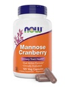 Nourriture Mannose Cranberry, 120 gélules de légumes - avec CIP - 450mg dMannose, 250mg Cranberry entier - Nettoyant de la vésicule et santé urinaire* - supplément végétalien amical, non-OGM