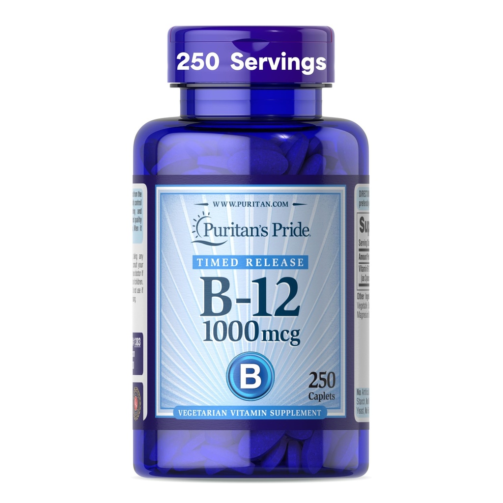 Puritan's Pride Vitamine B-12 1000Mcg Getimede Release Caplets 