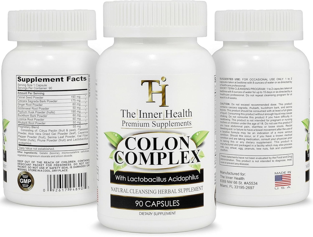 Colon & Gut Cleanse Detox Formula - Ondersteuning van Gut Health, Zuivering - bevattende Lactobacillus Acidophilus Probiotic, Aloë Vera, Licorice Root & Meer