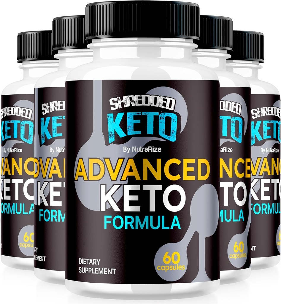 (5 Pack) Shredded Keto Pillen, Premium Keto Shred gewichtsverlies Capsules, Alle natuurlijke Keto Supplement ter ondersteuning van Fitness en Body Goals, Officiële ShreddedKeto Reviews (300 Capsules)