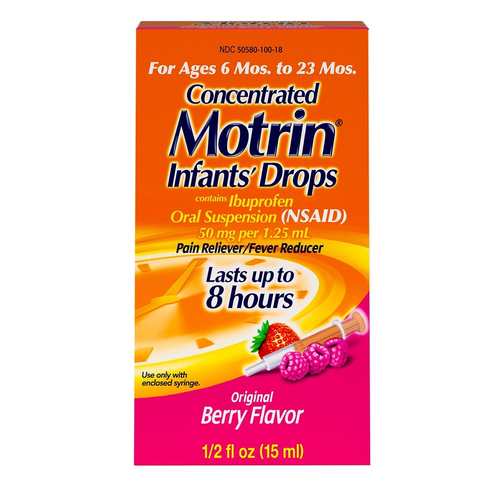 Aspirine de motrin concentrée, 0,5 once fluide