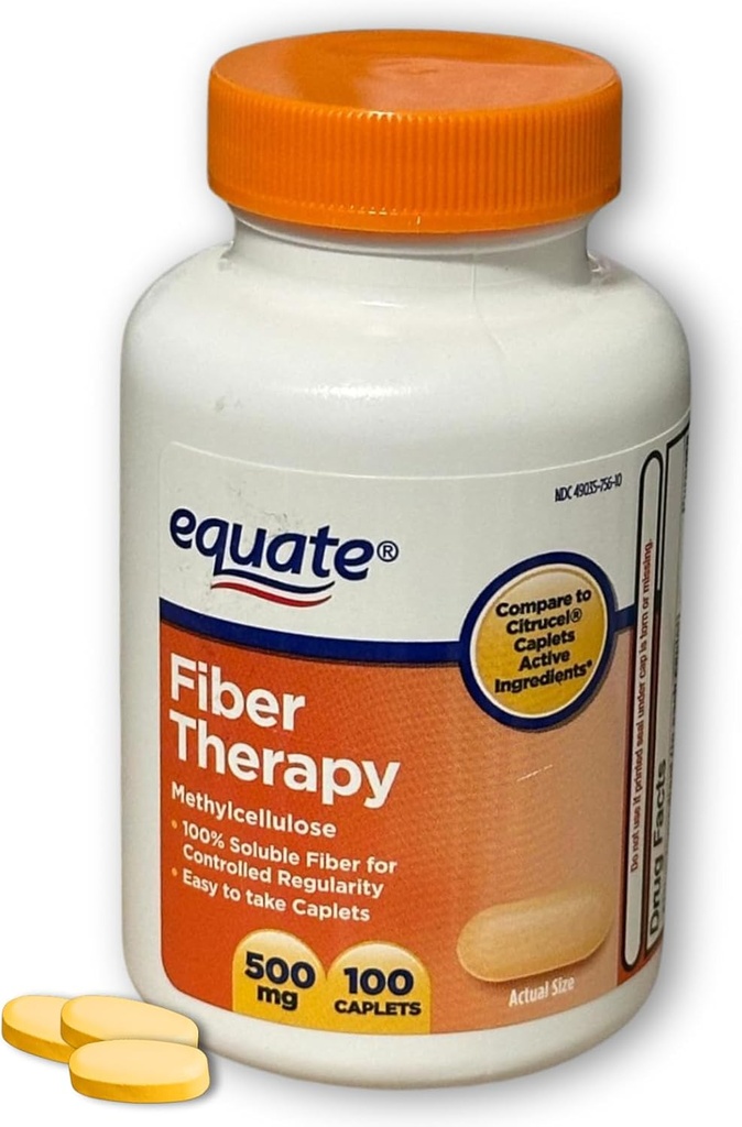 Thérapie des fibres Méthylcellulose 500mg,100ct (paquet de 1)