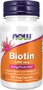 MAINTENANT compléments alimentaires, biotine 1000 mcg, métabolisme de l'acide amino*, production d'énergie*, 100 capsules