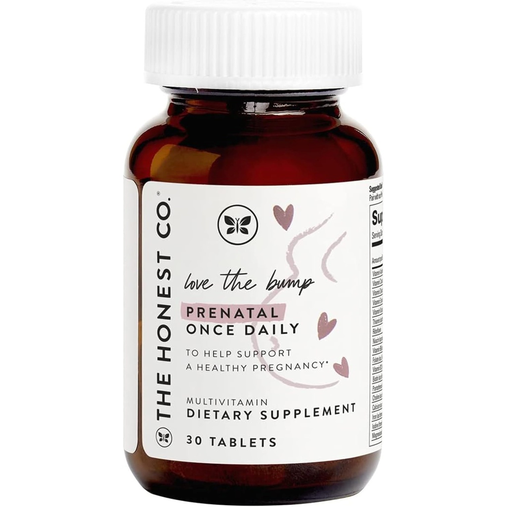 The Honest Company Love the Bump Prenatal Once Daily Supplement NSF Certified Non GMO Multivitamine 30 Tel tabletten