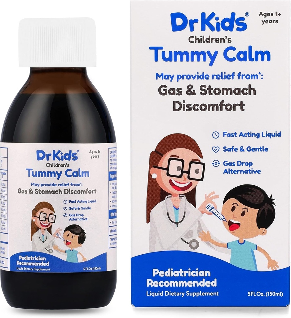 Tummy Calm de la marque Colic Calm - Gas Relief & Upset Stomach Support, Alternative Gas Drops for Newborns & Kids, Safe & Gentle Oral Solution, Natural Constipation Relief, 5 Fl Oz (paquet de 1)