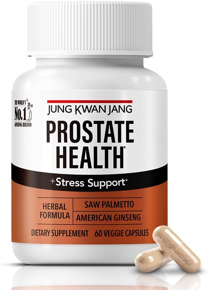 JUNG KWAN JANG Prostaat Gezondheid met Saw Palmetto en Amerikaanse Ginseng voor Prostaat, Uithoudingsvermogen, Haarverlies Ondersteuning, dht Blocker, All-Natural Supplement voor mannen en vrouwen