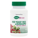 NaturesPlus Red Gist Rice Gugulipid Complex - 450 mg, 60 Vegan Capsules - Prescription Quality Herbal Supplement, Cholesterol Ondersteuning - Vegetarisch, Glutenvrij - 60 Servers