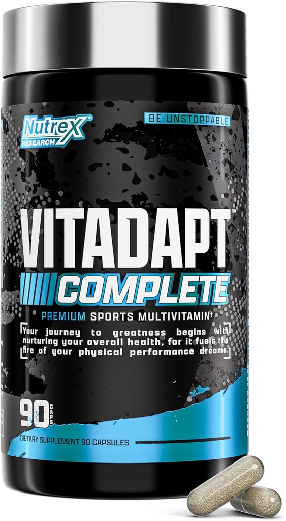 Nutrex Research Vitadapter Complete Sport Multivitamine voor mannen - 24 Vitaminen, KSM-66 Ashwagandha en Mineralen voor atleten - Heren Multivitamine (90 Capsules)