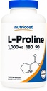 Nutricost L-Proline 1000mg, 180 capsules (90 porties) - 500mg per dop, non-GMO, glutenvrij