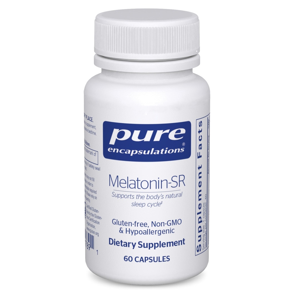 Pure Encapsulations Melatonine-SR - Extended Release Melatonine - Ondersteunt rustgevende slaap* - Slaapsupplement - Glutenvrij & Vegan - 60 capsules