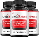 Gluco Extend Capsules - GlucoExtend Advanced Supplement, Alle natuurlijke formule om gezond niveau te handhaven, Maximale sterkte Formule, Gluco Extend Pillen Reviews (3 Pack - 180 Capsules)