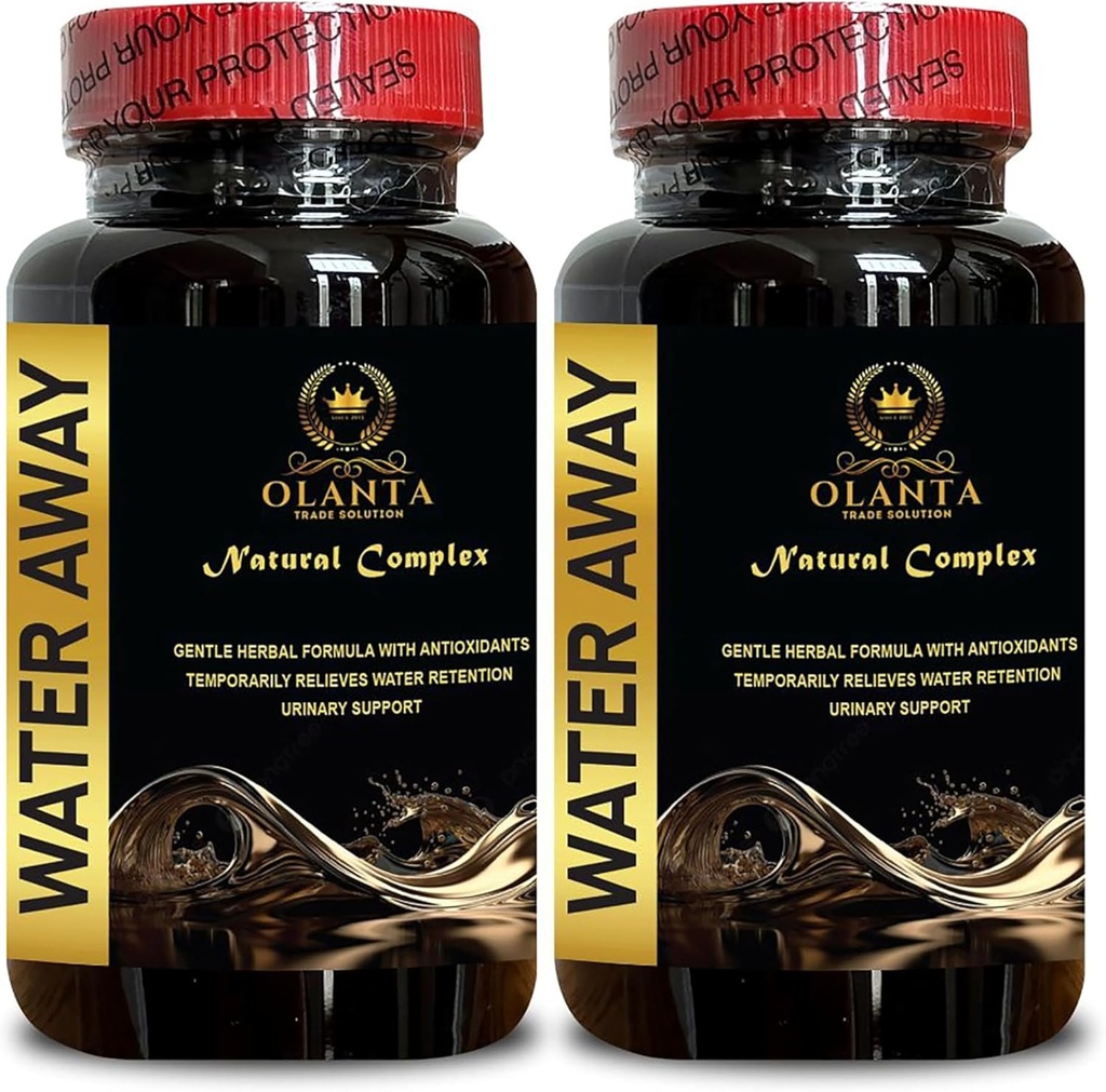 Supplément eau - Immunity Booster, réduit la rétention d'eau et le ballonnement, pilules d'eau diurétique naturelle, formule à base de plantes avancée - 2 bouteilles 120 capsules