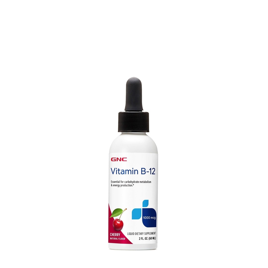 GNC vitamine B-12 1000mcg - Cherry, ondersteunt energieproductie, 60 porties