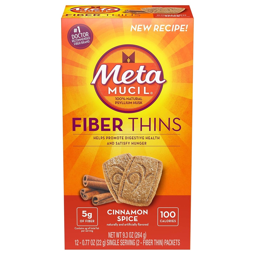 Metamucil Fiber Thins Kaneel Spice - 12ct