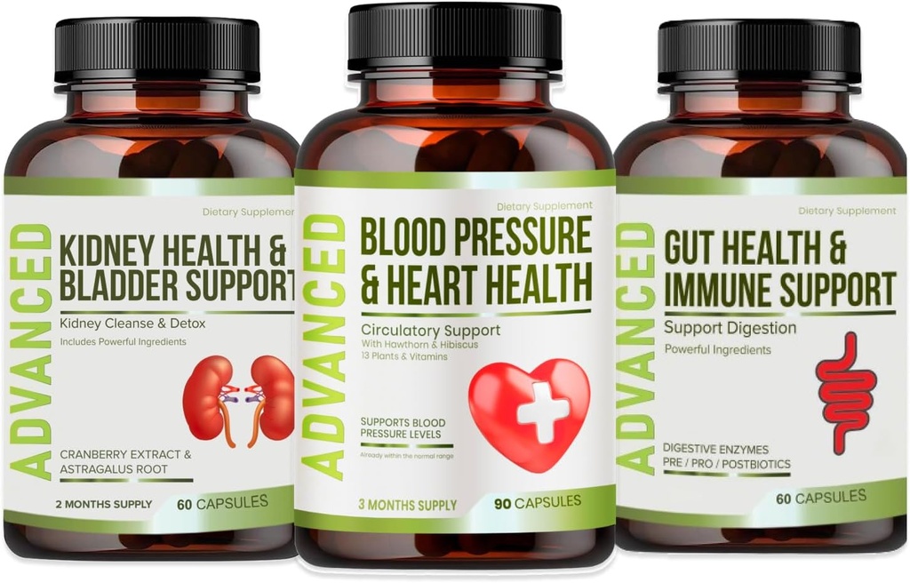 Heart Health Blood Pressure Support Supplement - Ondersteuning Bloeddruk en gezonde circulariteit Natuurlijk met Hawthorn Berry & Hibiscus. Vitaminen Pillen voor gezonde hypertensie (BP) en gezond hart.