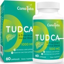 TUDCA Suppléments de soutien du foie 1000mg - 60 Capsules Vegan,TUDCA Sels Biles avec formule de mélange de chardon de lait pour nettoyer le foie Détox & Réparation
