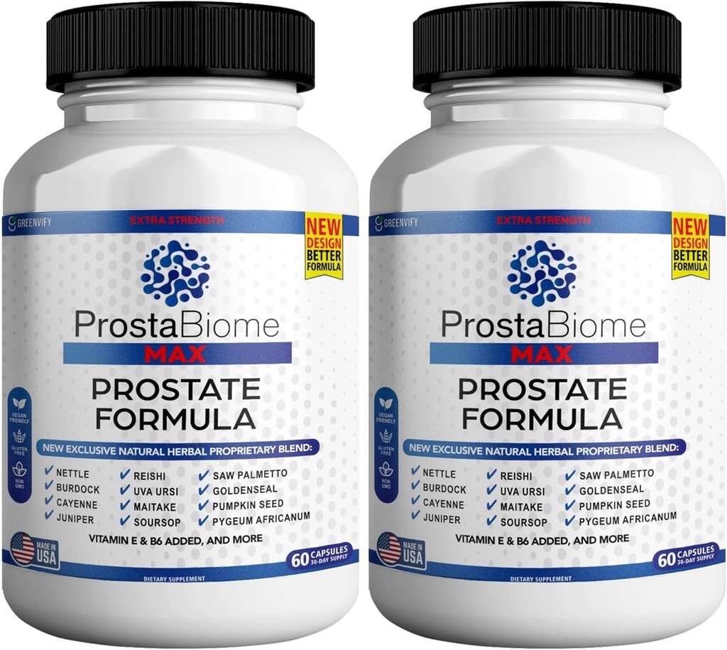 ProstaBiome Max Prostate Support Formula, Natural Herbal Blend met Saw Palmetto, 60 Capsules, 30-dagen aanbod (2)
