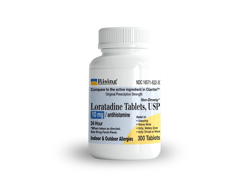 Rising Pharma Allergie Relief - Loratadine Tablets 10mg - Antihistamine, Allergie Relief Product - 300 Tabletten