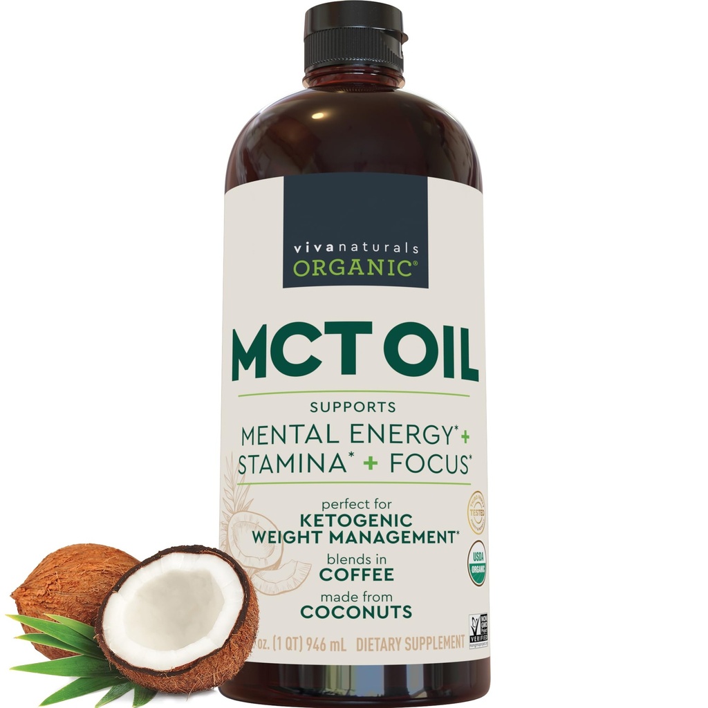 Viva Naturals Biologische MCT Olie, 32 fl oz 