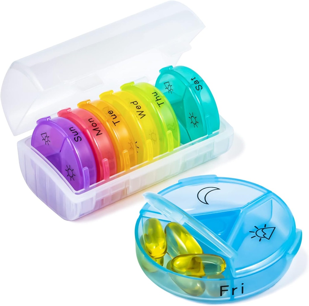 Weekly pil Organizer, Chrxbei 3 keer per dag pil Case Organizers 7 Dag, Verdikte Reis pil Box met 21 Grote Compartimenten, BPA Gratis Medicine Organisator om Vitamine, Supplementen, Visolie vast te houden