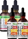 NUSAVA Vitamin B12 Liquid Drops and Strawberry Flavored D3 K2 Bundel - Krachtige vloeibare vitamines voor hart, gewricht, energie, & Immuun Ondersteuning - Non-GMO, Glutenvrije, 2pk Elke