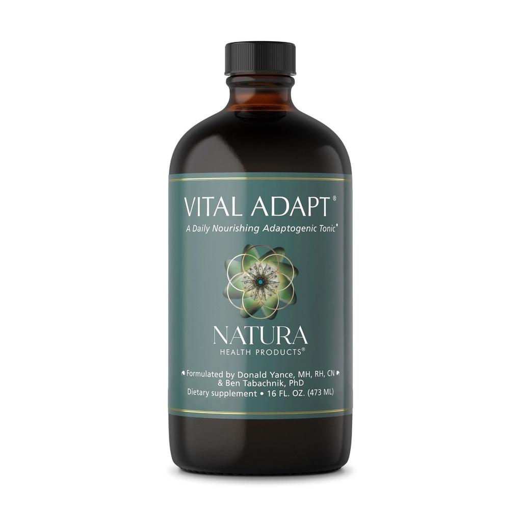 Supplément vital pour l'adaptation des produits de santé Natura - Tonique adaptatif quotidien pour le soutien de la fonction endocrine - avec Rhodiola, Ashwagandha, Cordyceps, Reishi (16 oz fluid)