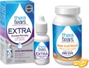 TheraTears 1200mg Omega 3 Supplement voor Eye Nutrition,Organic Flaxseed Triglyceride Fish Oil & VIT E,90 Telling Eye Drops, Extra Dry Eye Therapie,15 ml,0,5 Fl oz