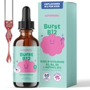JoySpring Burst B12 Drops - Vitamine B Complex for Kids (2 fl oz) B2, B6, B5 + Methylcobalamine B12 Kinderen supplement ter ondersteuning van gezonde groei en ontwikkeling, Vegan B12, Leeftijden 2-16+ 