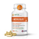 INVITA L-methylfolaat - professionele sterkte actieve methylfolaat - 5-MTHF-supplement voor energie, Mood & Immuunondersteuning - niet GGO, glutenvrij, geen fillers (5 Mg)