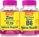 WellYeah Zink + Hoge Potentie Vitamine B6, Gummies Bundle - Grote Proeverij, Vitamine Supplement, Glutenvrij, GGO-vrij, Kauwgom