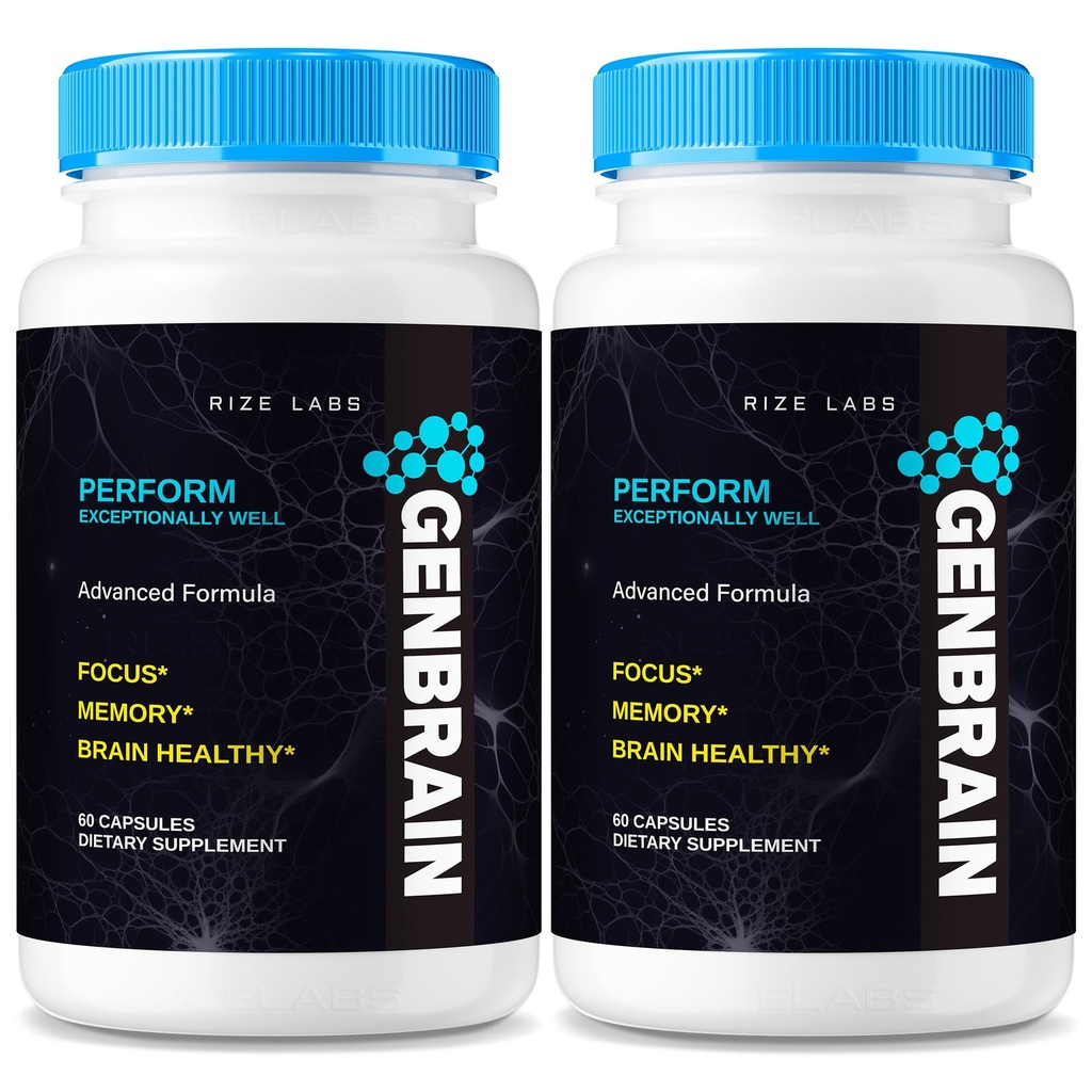 (2 Pack) GenBrain Memory Supplement, GenBrain Extra Strength Brain Support Capsules, GenBrain Advanced Memory Complex, GenBrain Pure All-Natural Pillen, Gen Brain Reviews (120 Capsules)