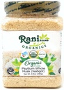 Rani Organics Psyllium Poudre de musc entière (Isabgol), Supplément de fibre alimentaire, USDA Organic 9.8oz (280g) PET Jar ~ Tous naturels , Vegan , Gluten Friendly , Non-GMO , Origine indienne