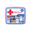 BAND-AID Marque Voyage prêt Trousse Portable de premiers soins d'urgence pour les blessures mineures, parfait pour la maison, la voiture, le voyage, l'essentiel du camping et la trousse d'urgence extérieure, 80 pièces