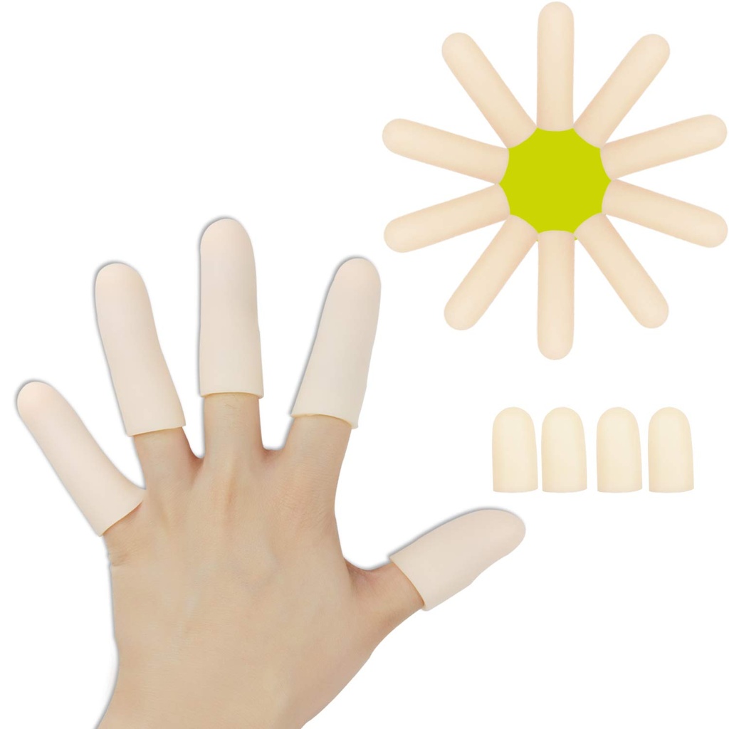 Gel Doigt Bottes, Doigt Protector Support(14 PCS) NOUVEAUX MATÉRIEL Doigt Manches Idéal pour le déclenchement du doigt, l'eczéma de la main, le crackage du doigt, l'arthrite du doigt et plus. (10pcs long + 4pcs court)
