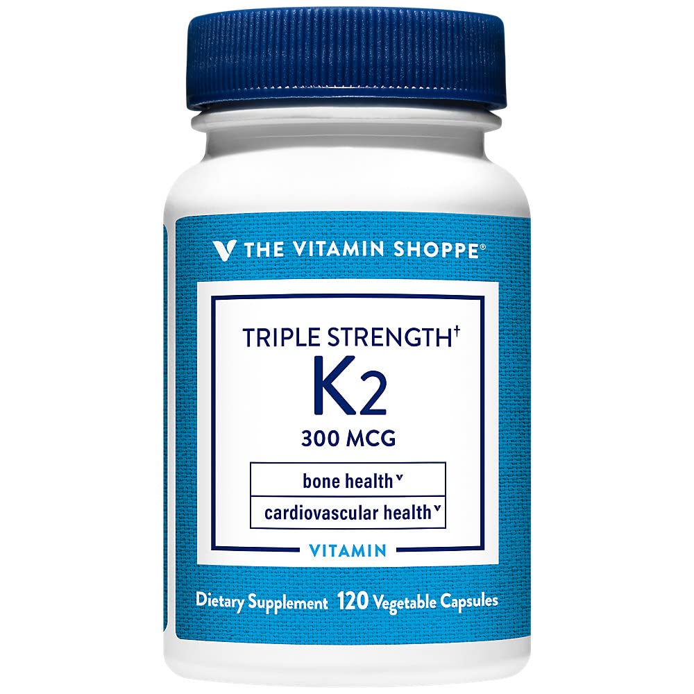 Triple Strength Vitamine K2 a" Bone Health a" 300 MCG (120 plantaardige capsules)