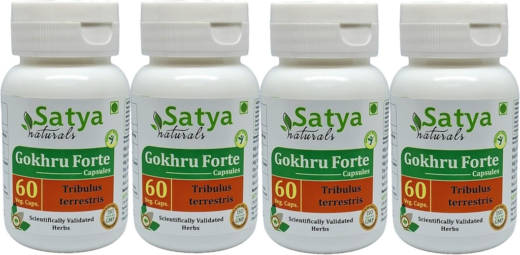 Gokhru Forte Capsule 500 mg. 60 Veg. Capsule Gokharu (Tribulus Terrestris) Extract Capsules voor mannen en vrouwen 