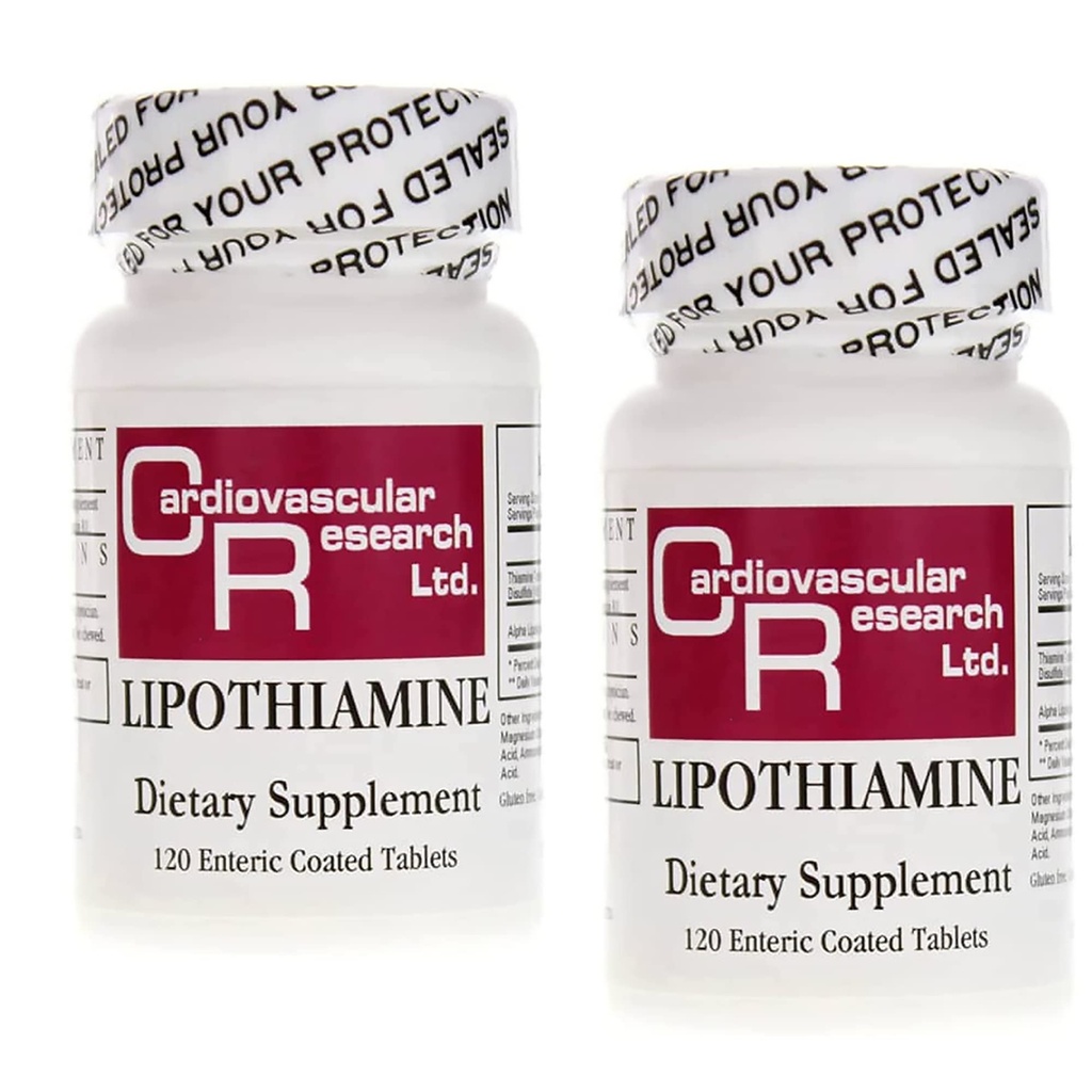 Recherche cardiovasculaire Lipothiamine B Supplément 240 comprimés - Vitamine B1 maintenant avec acide lipoïque alpha - 2 X 120 Compte
